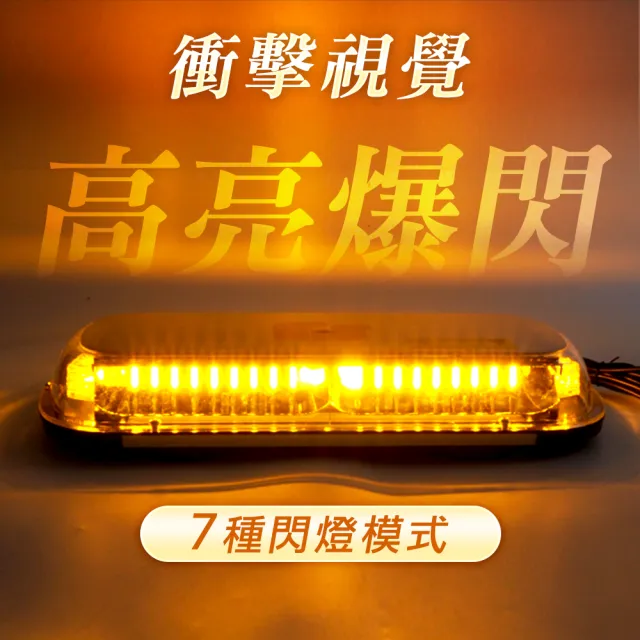 【HOME+】爆閃警示燈 led閃爍 爆閃霧燈 貨車警示燈 強光燈 吸頂式 工程燈 工業燈 B-FYRB44(救援車 爆閃燈)