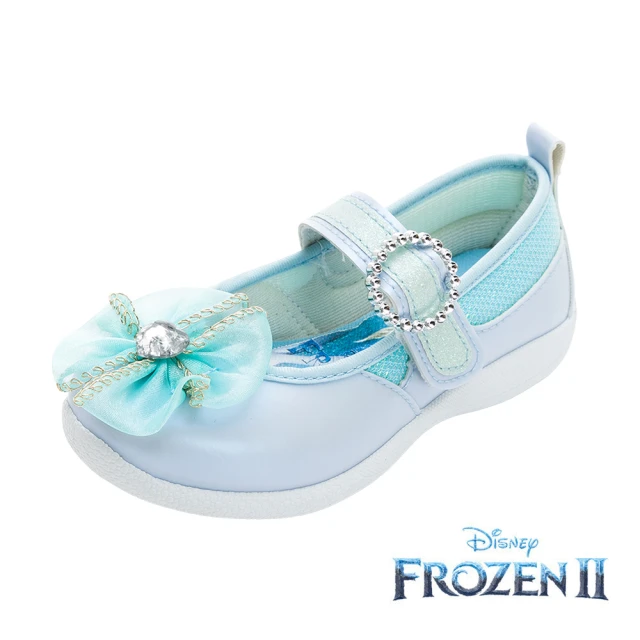 【Disney 迪士尼】正版童鞋 冰雪奇緣 公主休閒鞋/時尚質感 絆帶設計 穿脫方便 藍(FOKP37726)