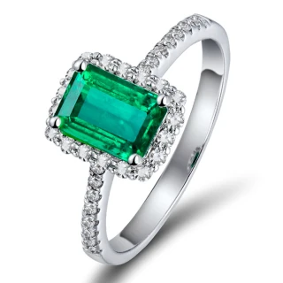 【禾美珠寶】天然哥倫比亞祖母綠戒指YS540(18K金)