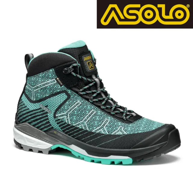 【ASOLO】女款 GTX 中筒郊山輕量健走鞋 FALCON EVO JACQUARD GV A40067/A559(防水透氣、黃金大底、健行鞋)