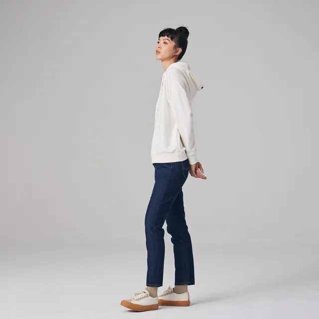 【Lee】女裝 長袖帽T / 胸前刺繡 LOGO 共2色 Oversized版型(LB330037K11 / LB330037K15)