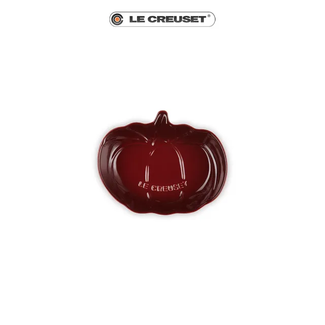 【Le Creuset】瓷器南瓜盤 16cm(珠光白/醇酒紅)