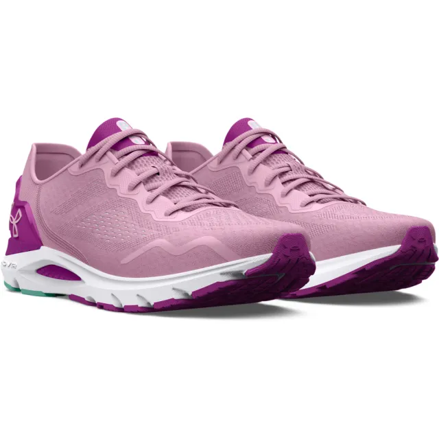 【UNDER ARMOUR】UA 女 HOVR Sonic 6慢跑鞋 運動鞋_3026128-603(飛速粉)