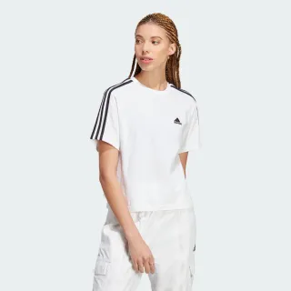 【adidas 愛迪達】ESSENTIALS 短袖上衣 T恤 女(HR4915)