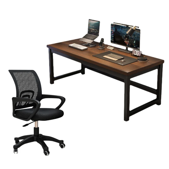 樂邦樂邦 100cm辦公桌+辦公椅(案腦桌 工作桌 椅子 電腦椅)