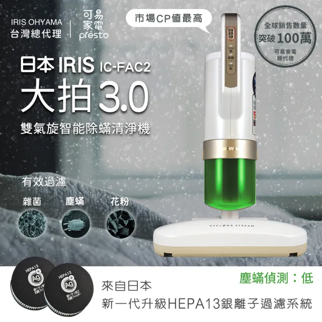 Iris Ohyama, Staubsauger / Milbensauger für Matratzen gegen Allergene,  400W, 6000 Vibrationen/Minute, Filterqualität F9, Für Matratzen, Sofas -  Quilt 