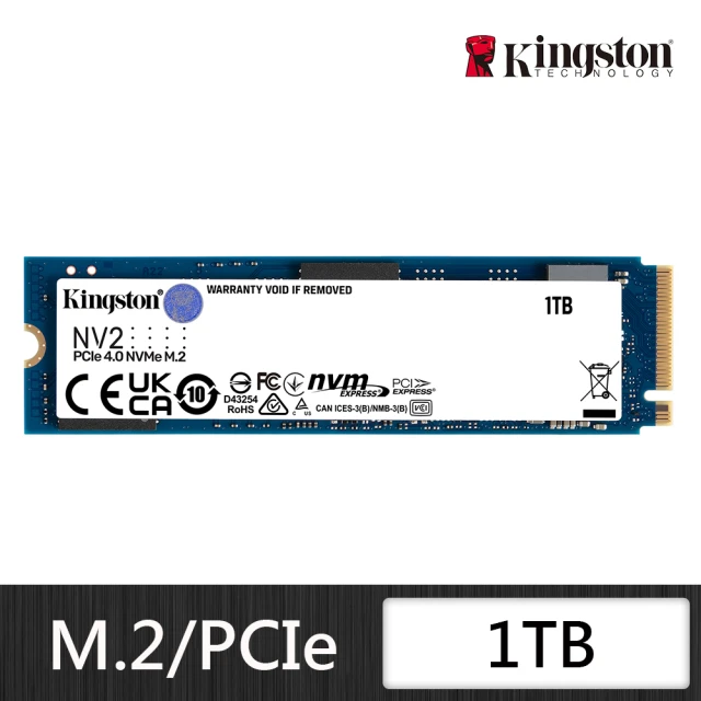 Kingston 金士頓 NV2 1TB M.2 2280 PCIe 4.0 ssd固態硬碟 (★SNV2S/1000G) 讀 3500M/寫 2100M