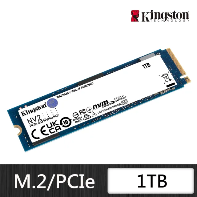 Kingston 金士頓 Kingston 1TB NV2 M.2 2280 PCIe 4.0 Gen 3/4 NVMe SSD  固態硬碟(SNV2S/1000G)