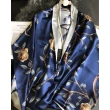 【達賀尊爵】新款復古國風盤扣雙層真絲披肩絲巾圍巾(100%桑蠶絲)