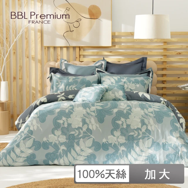 BBL Premium 100%天絲印花床包被套組-迷霧森林(加大)