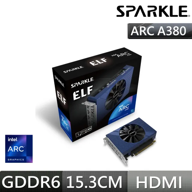 【SPARKLE】撼與 Arc A380 ELF 6G GDDR6 Intel顯示卡