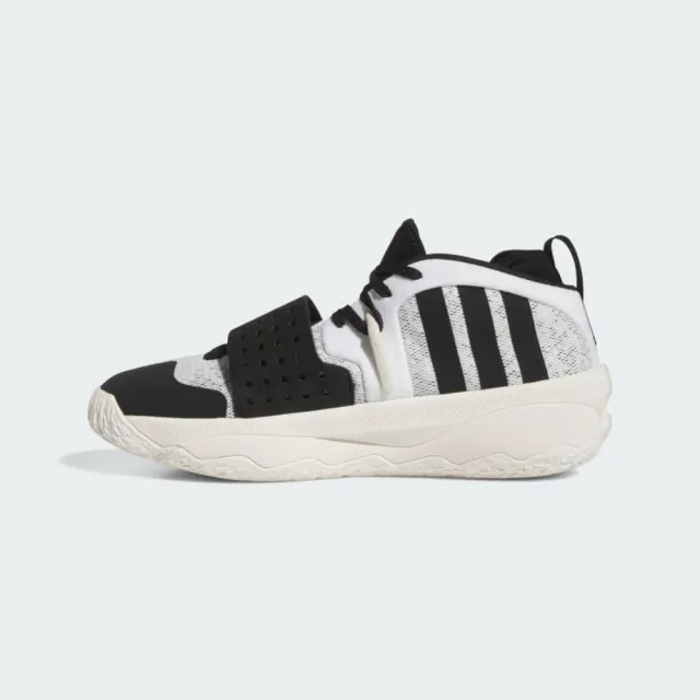 【adidas 愛迪達】籃球鞋 男鞋 運動鞋 包覆 緩震 襪套 DAME 8 EXTPLY 黑白 ID5678
