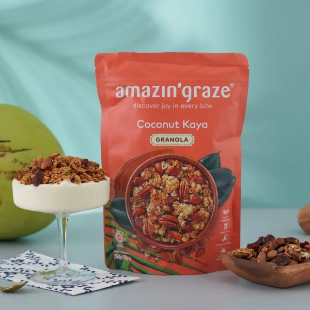 【Amazin graze】堅果穀物燕麥脆片-咖椰250g(真果乾、高纖、非油炸)