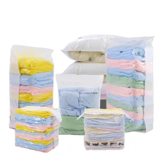 【太力TAI LI】5件套組小白兔立體真空收納袋壓縮袋(2特大立體+3小號立體 換季棉被衣物旅行收納)