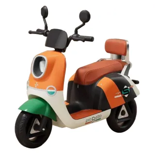 【貝婗 Beini】童車 繽紛電動機車-橘(BN-316O)