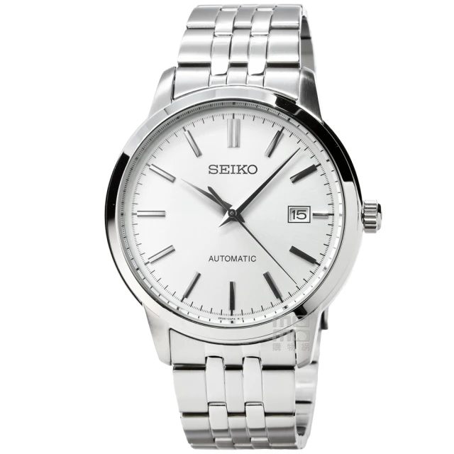 SEIKO 精工 精工紳士機械鋼帶男錶-銀色(SRPH85K1)