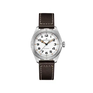 【HAMILTON 漢米爾頓】卡其陸戰遠征Expedition腕錶41mm(自動上鍊 中性 皮革錶帶 H70315510)