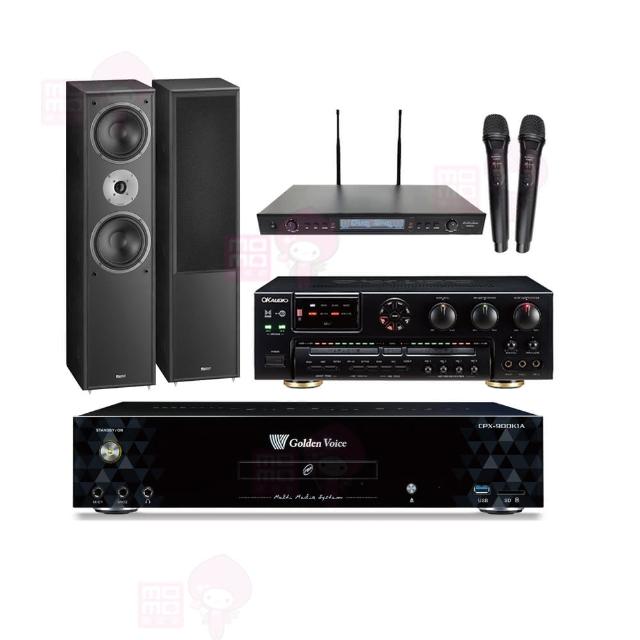 【金嗓】CPX-900 K2R+AK-7+SR-889PRO+Monitor supreme 802(4TB點歌機+擴大機+無線麥克風+卡拉OK喇叭)