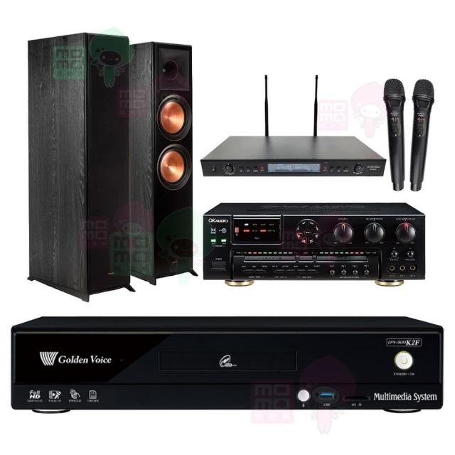 【金嗓】CPX-900 K2F+OKAUDIO AK-7+SR-889PRO+R-800F(4TB點歌機+擴大機+無線麥克風+卡拉OK喇叭)