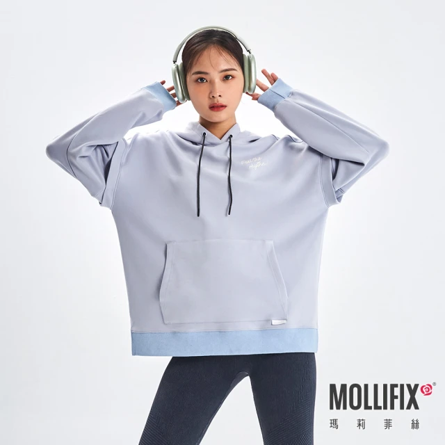 Mollifix 瑪莉菲絲 遠紅外線升溫循環雙摺圓領上衣、瑜