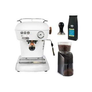 【ASCASO】Ascaso Dream半自動義式咖啡機-核木白（贈:CP560磨豆機+金屬填壓器+咖啡豆）