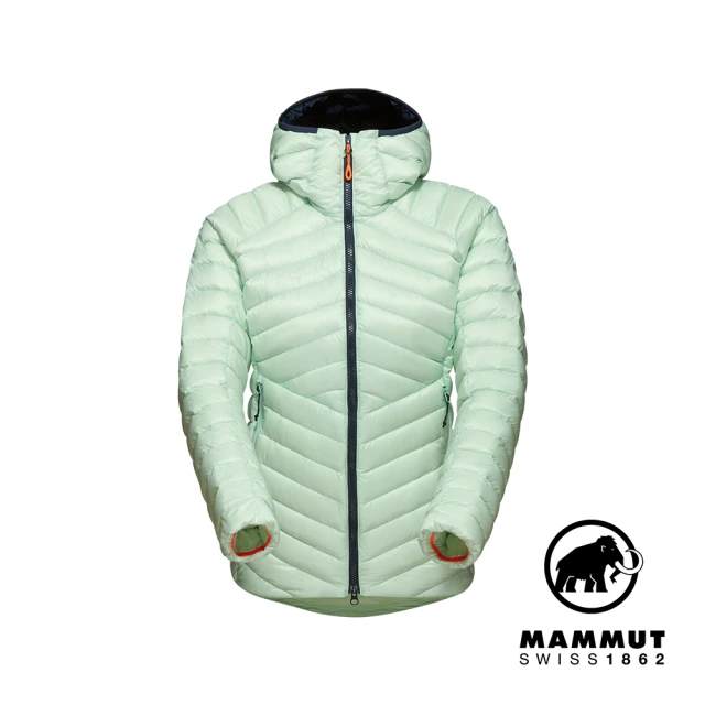 Mammut 長毛象 Broad Peak IN Hooded Jacket W 防潑水羽絨連帽外套 女款 薄荷綠/海洋藍 #1013-02970