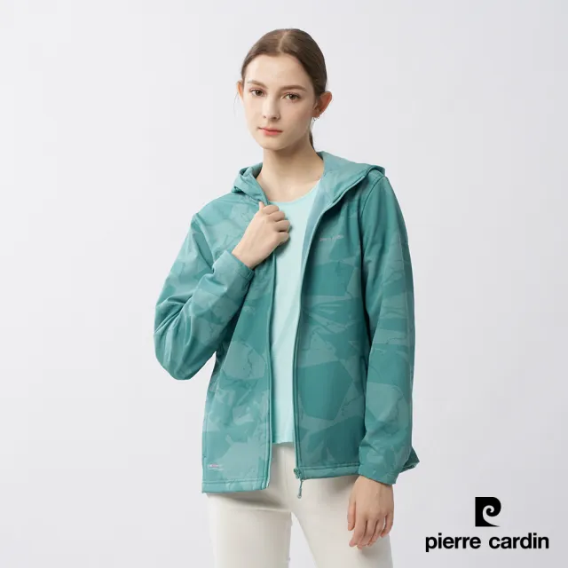 【pierre cardin 皮爾卡登】網路獨家 男女款 防風防潑水彈性機能印花軟殼衣外套(多色任選)