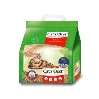 【CAT’S BEST 凱優】經典凝結木屑砂（紅標凝結型）10L/4.3kg(貓砂/木屑砂/環保砂/杉木砂)