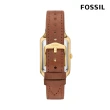 【FOSSIL 官方旗艦館】Raquel 復古女伶羅馬數字女錶 棕色真皮錶帶 手錶 26MM ES5307