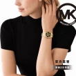 【Michael Kors 官方直營】Lennox 華麗展現LOGO女錶 金色不鏽鋼錶帶 手錶 37MM MK7404