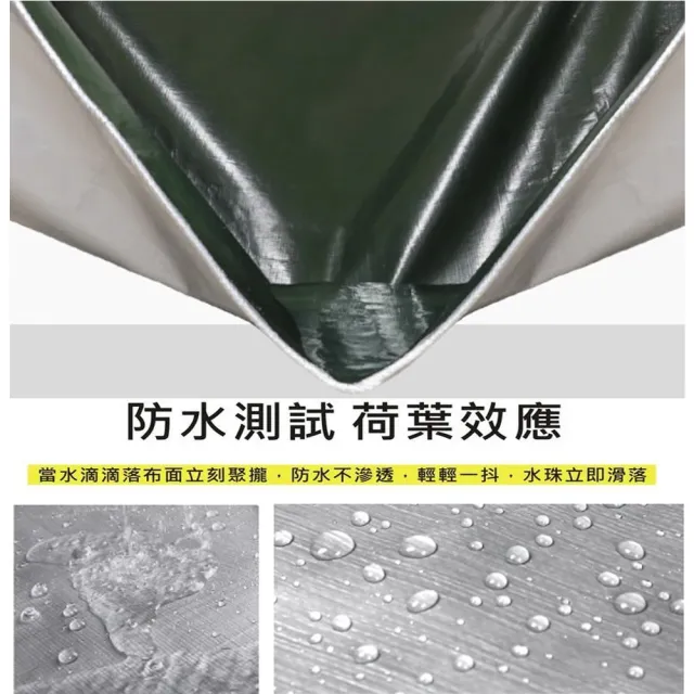 【poko】加厚銀膠遮陽防水棚布 3*6(帆布 雙面防水 遮雨篷布 防曬貨車油布)