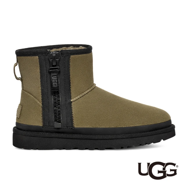 UGG 女鞋/女靴/靴子/雪靴/Classic Mini Zipper Tape Logo(深橄欖綠-UG1144034BTOL)