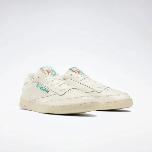 【REEBOK】Club C 85 Vintage 男 休閒鞋 經典 復古 網球風 舒適 米 綠(100000317)