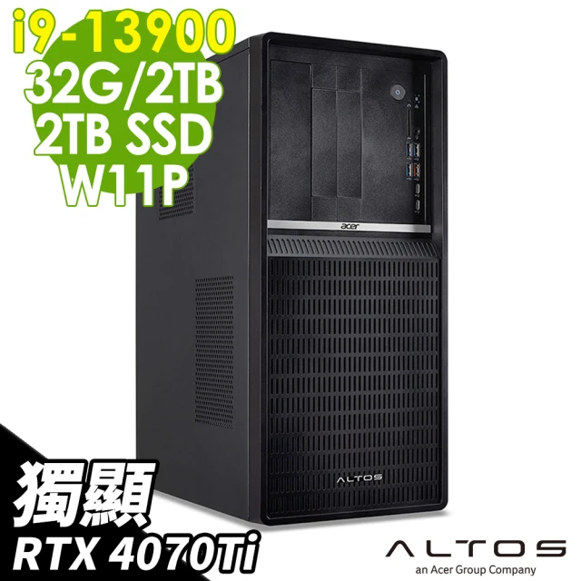 Acer 宏碁 i9 獨顯RTX 繪圖工作站(Altos P130F9/i9-13900/RTX4070TI/32G/2TSSD+2TB/W11P)