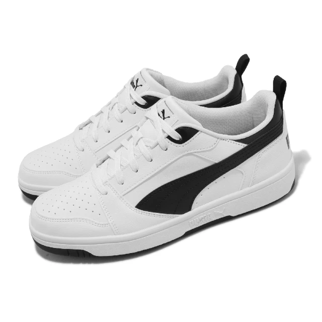 PUMA 休閒鞋 Rebound V6 Low 男鞋 女鞋 白 黑 小白鞋 復古 情侶鞋(392328-02)