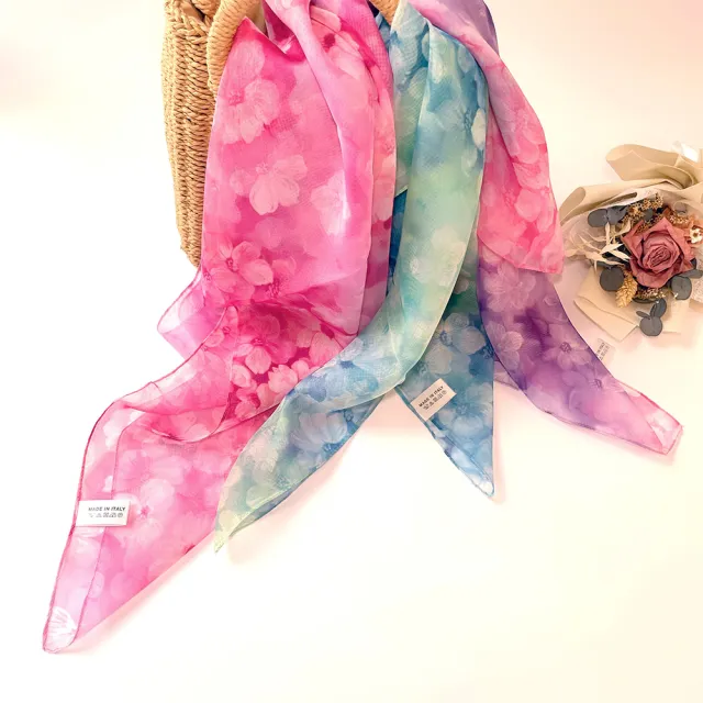 【iTa.a】100%義大利制造80×80雪紡大方巾(時尚.機能.環保-歐洲工藝普及版B10)