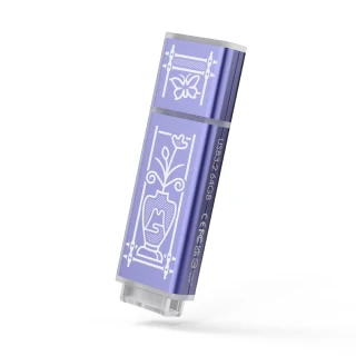 【TCELL 冠元】x 老屋顏 獨家聯名款-USB3.2 Gen1 64GB 台灣經典鐵窗花隨身碟(日常平安紫)