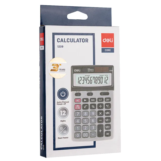 【Deli 得力】商用計算機/E1239(12位元 辦公用品)