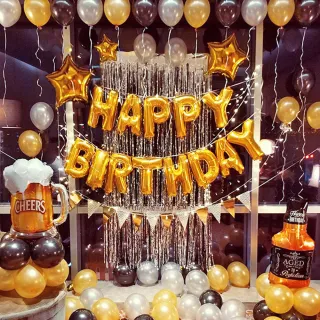 【阿米氣球派對】啤酒派對生日氣球套餐組(氣球 生日氣球 生日佈置)