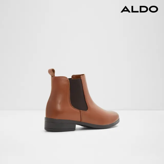 【ALDO】WICOENI-流行百搭鬆緊造型皮革短靴-女靴(棕色)