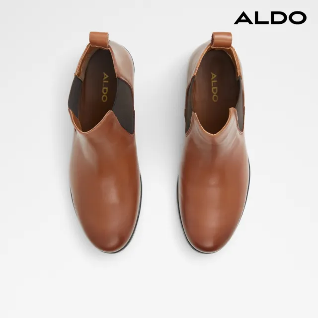 【ALDO】WICOENI-流行百搭鬆緊造型皮革短靴-女靴(棕色)