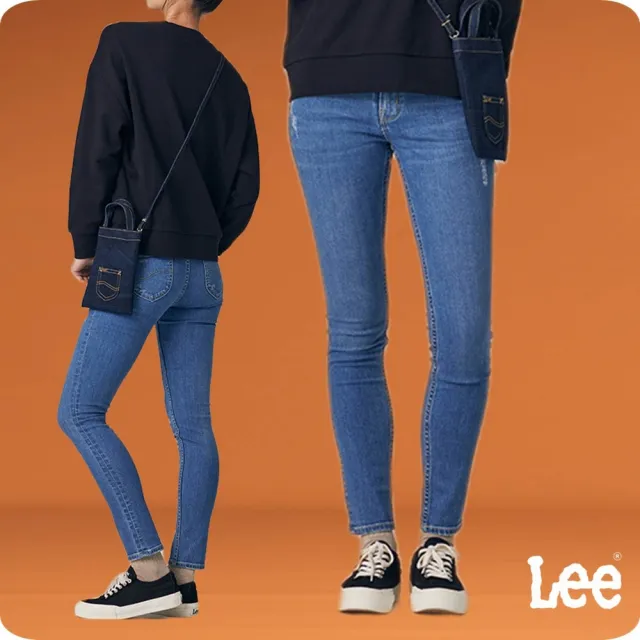 【Lee】女裝 牛仔褲 / 418 中腰緊身窄管 中藍洗水(LB317102607)