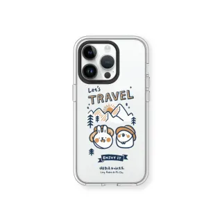 【RHINOSHIELD 犀牛盾】iPhone 13/13 Pro/13 Pro Max/Clear透明防摔手機殼/Let”s travel(懶散兔與啾先生)