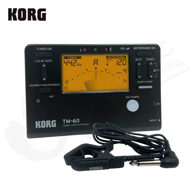 【KORG】TM-60C 全功能冷光調音 節拍器(含拾音夾)