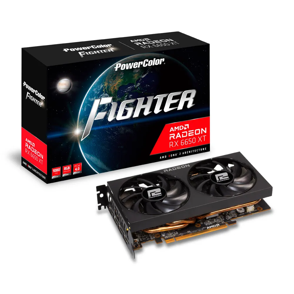 【PowerColor 撼訊】RX 6650 XT Fighter 8G GDDR6 128bit AMD 顯示卡