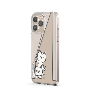【CaseStudi】iPhone 15 Pro 6.1/6.7吋系列 CAST 透明保護殼 - 偷窺貓(iPhone 15 Pro 保護殼)