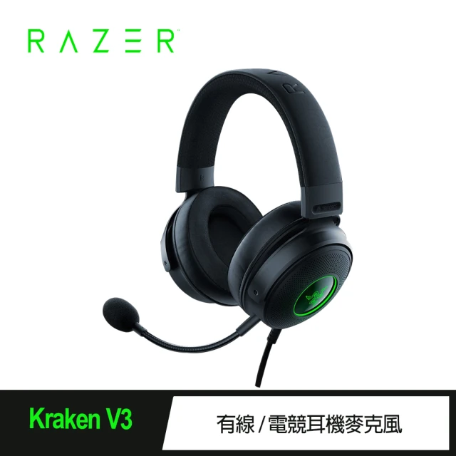 【Razer 雷蛇】Kraken V3 北海巨妖黑 電競耳機麥克風(RZ04-03770200-R3M1)