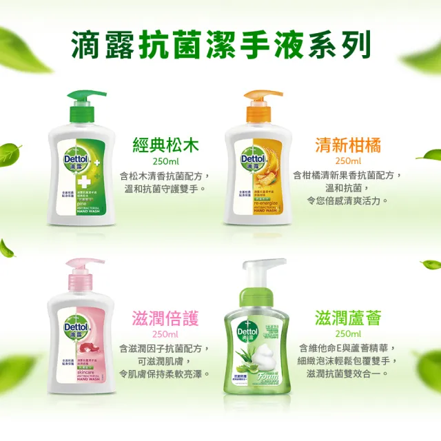 【Dettol 滴露】滋潤蘆薈泡沫潔手液洗手乳(250ml*12入/箱-箱購)