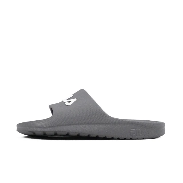 FILA Sleek Slide 男女 拖鞋 基本款 LOGO 夏季 海灘 情侶穿搭 灰(4-S355W-441)