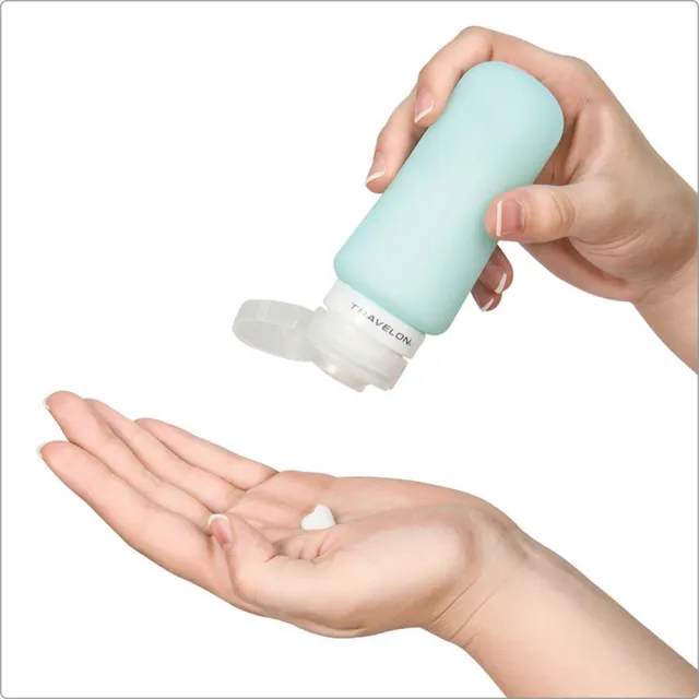 【Travelon】美國 旅行分裝瓶 大綠白2入 / 沐浴乳 洗髮精 乳液瓶 保養品空瓶 出國 年末送禮
